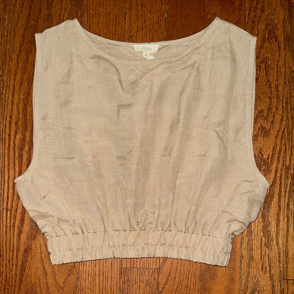 Cropped cinched waist tank top